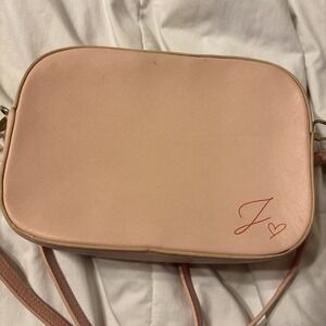Pop & Suki Light Pink Leather Crossbody Bag Camera Bag J Heart Graphic